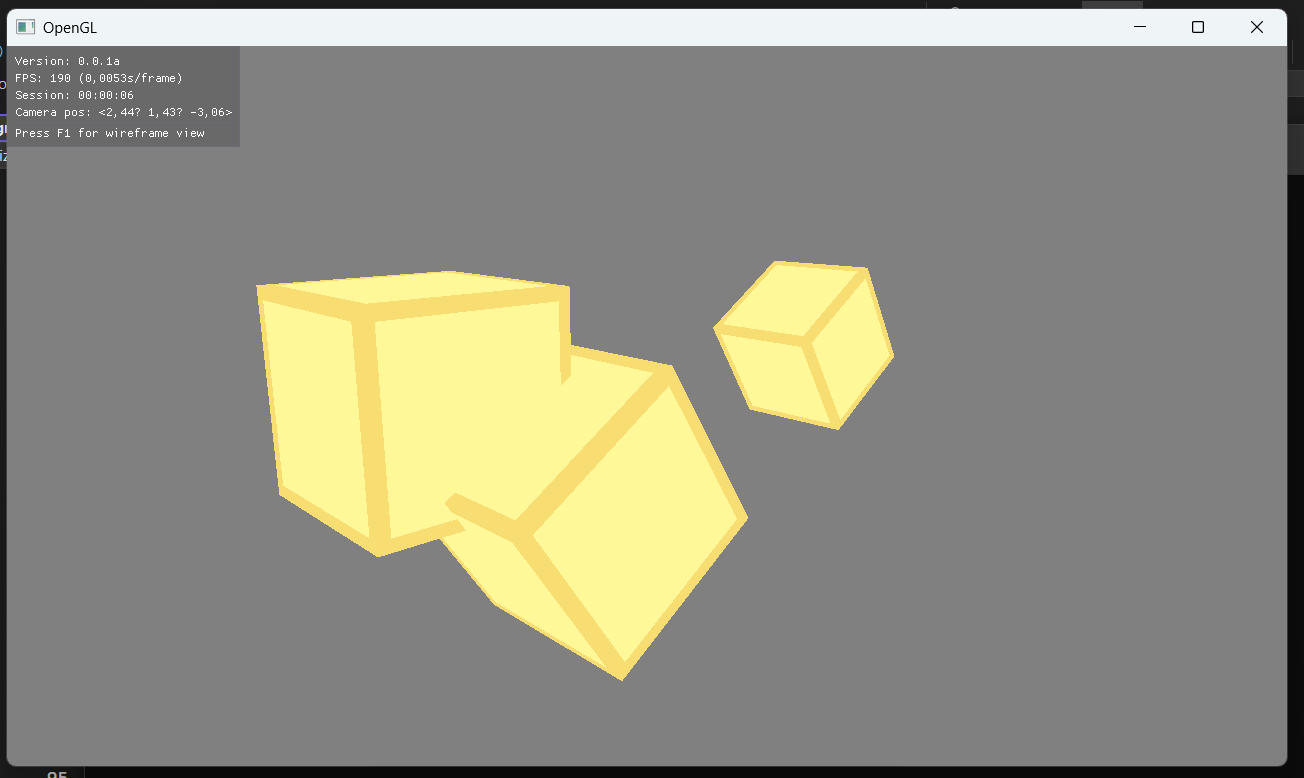 Affichage des cubes dans la scène 3D
