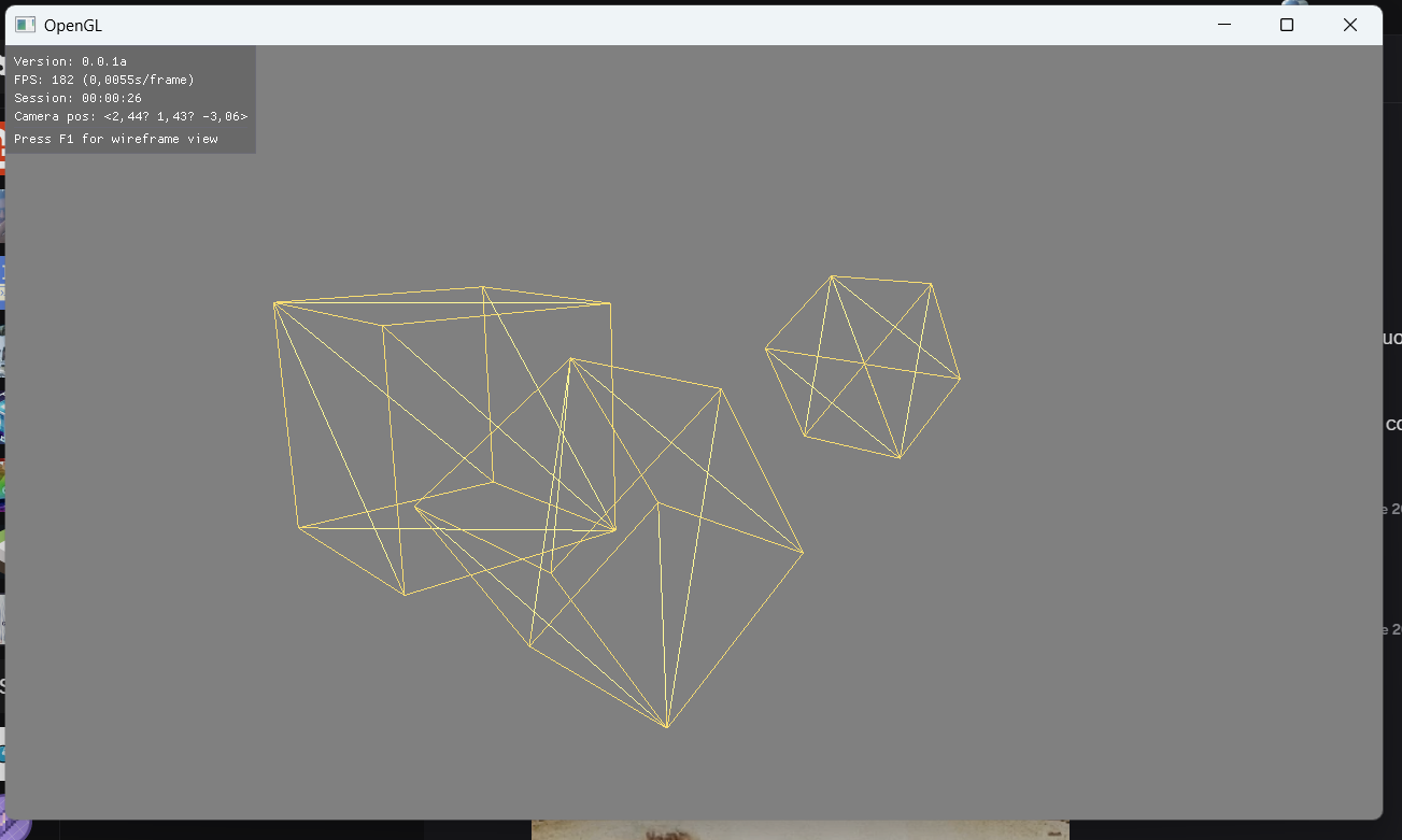 Vue des triangles composant les cubes